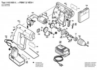Bosch 0 603 933 666 Pbm 7,2 Ve-1 Cordless Drill 7.2 V / Eu Spare Parts